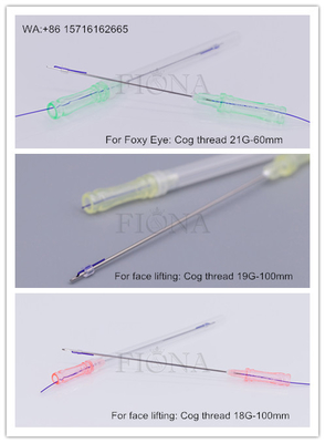 Ascenseur 19G-100mm de fil de Cannulla de DENT de PDO PCL PLLA 4D pour le levage de visage non chirurgical