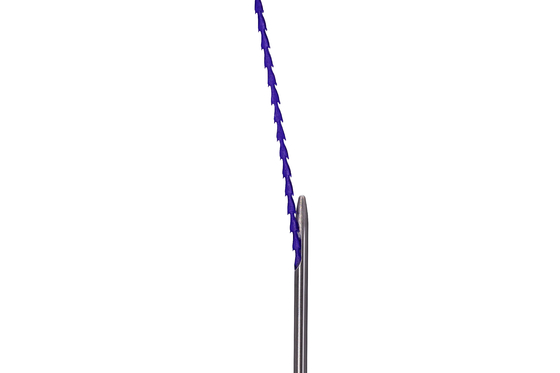 La dent de Fishbone de fil de Polydioxanone Pdo d'ascenseur de V filète 18g la canule 100mm émoussé